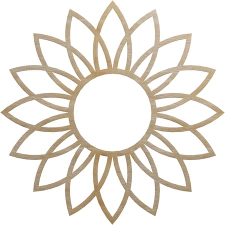 Ekena Millwork Daisy Wood Fretwork Pierced Ceiling Medallion, Hickory, 34"OD x 11 7/8"ID x 1/4"T CMWP34X34X0250DAHI